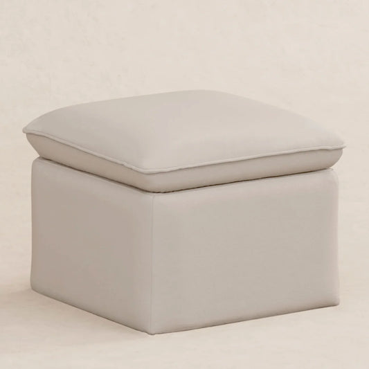 Warm Beige Cozy Keep Storage OttomanBoucle