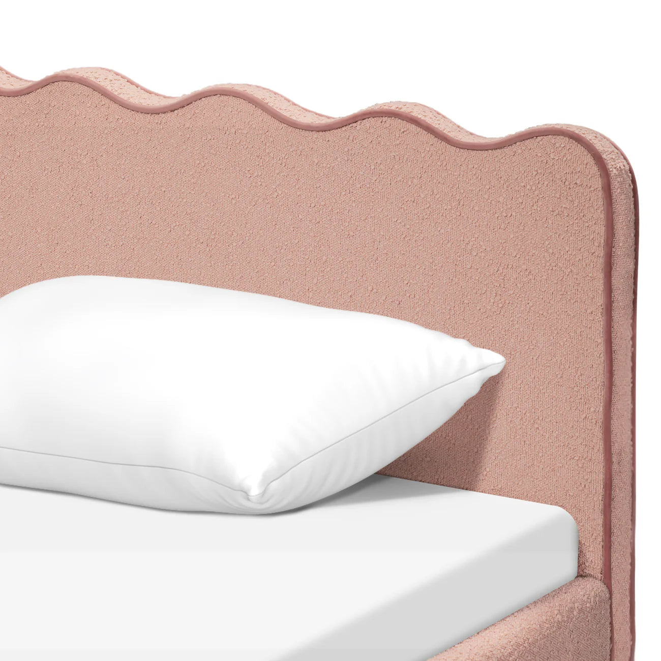 Princess Glow Pink Boucle Kids Big Hydraulic Storage Bed