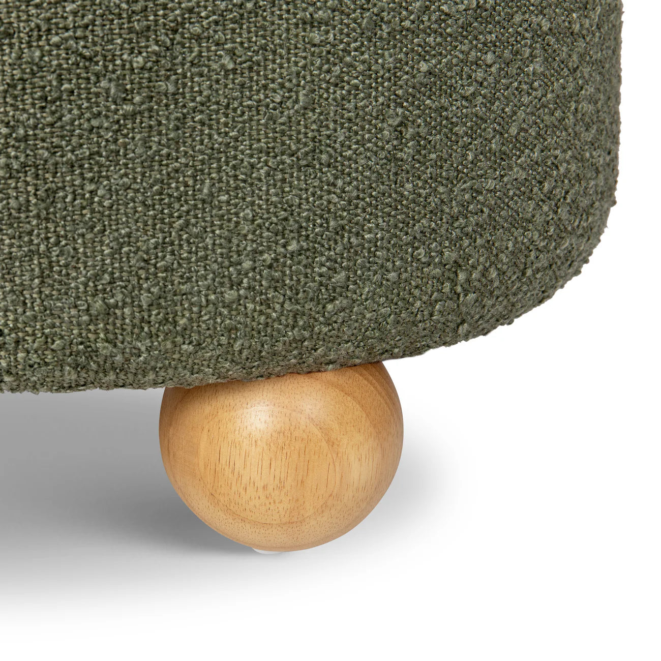 Moss Green Olive Grove Storage Boucle Kids Pouffe