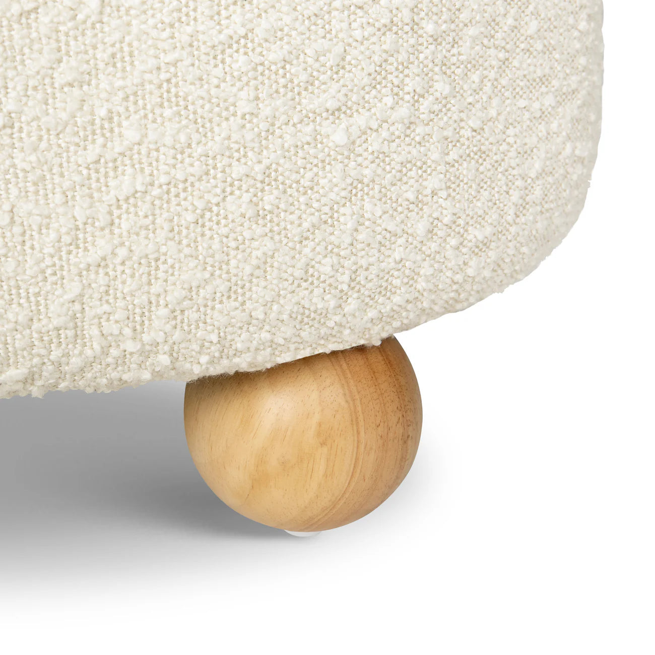 Ivory Cream Boucle Nest Storage Boucle Kids Pouffe