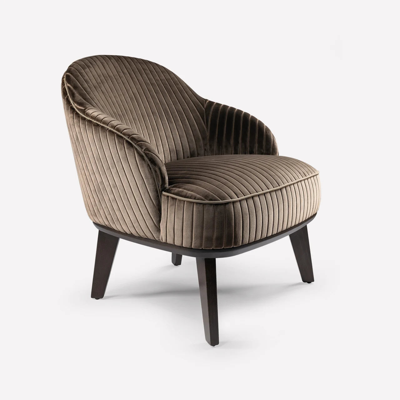 Aurea Armchair Taupe Brown Velvet