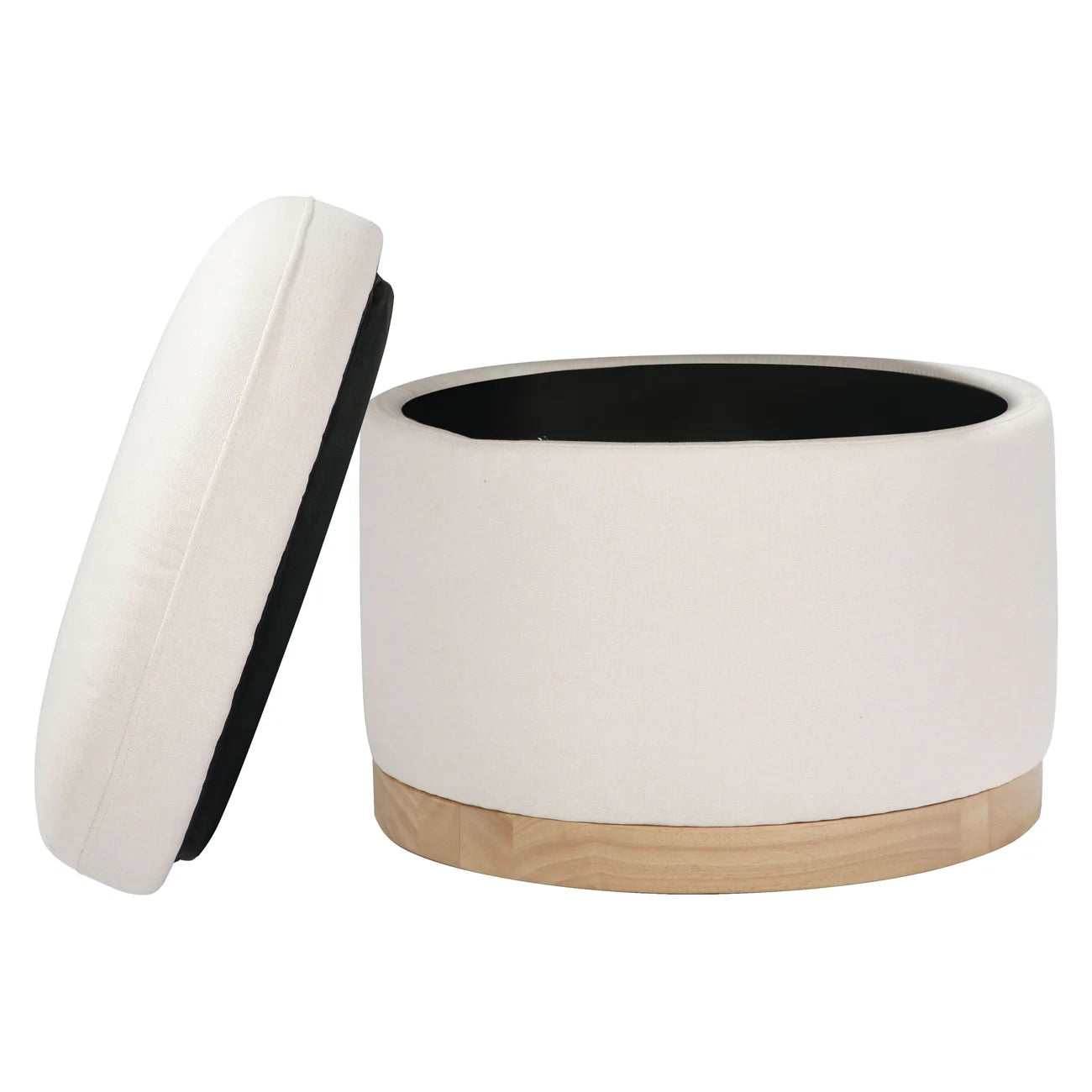 Snow White Nordic Halo Storage Leatherette Kids Pouffe