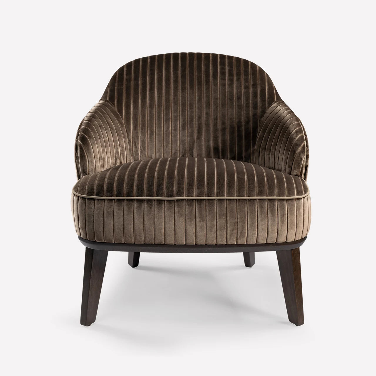 Aurea Armchair Taupe Brown Velvet
