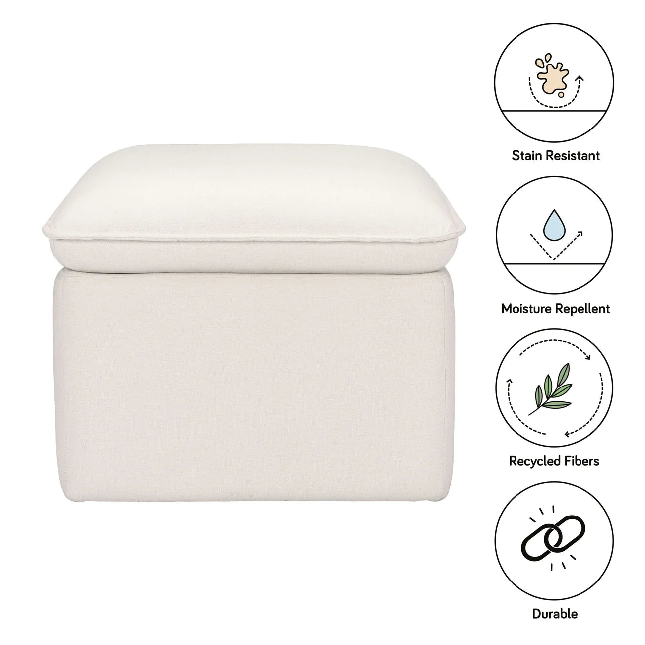 Snow White Urban Hideaway Storage OttomanBoucle
