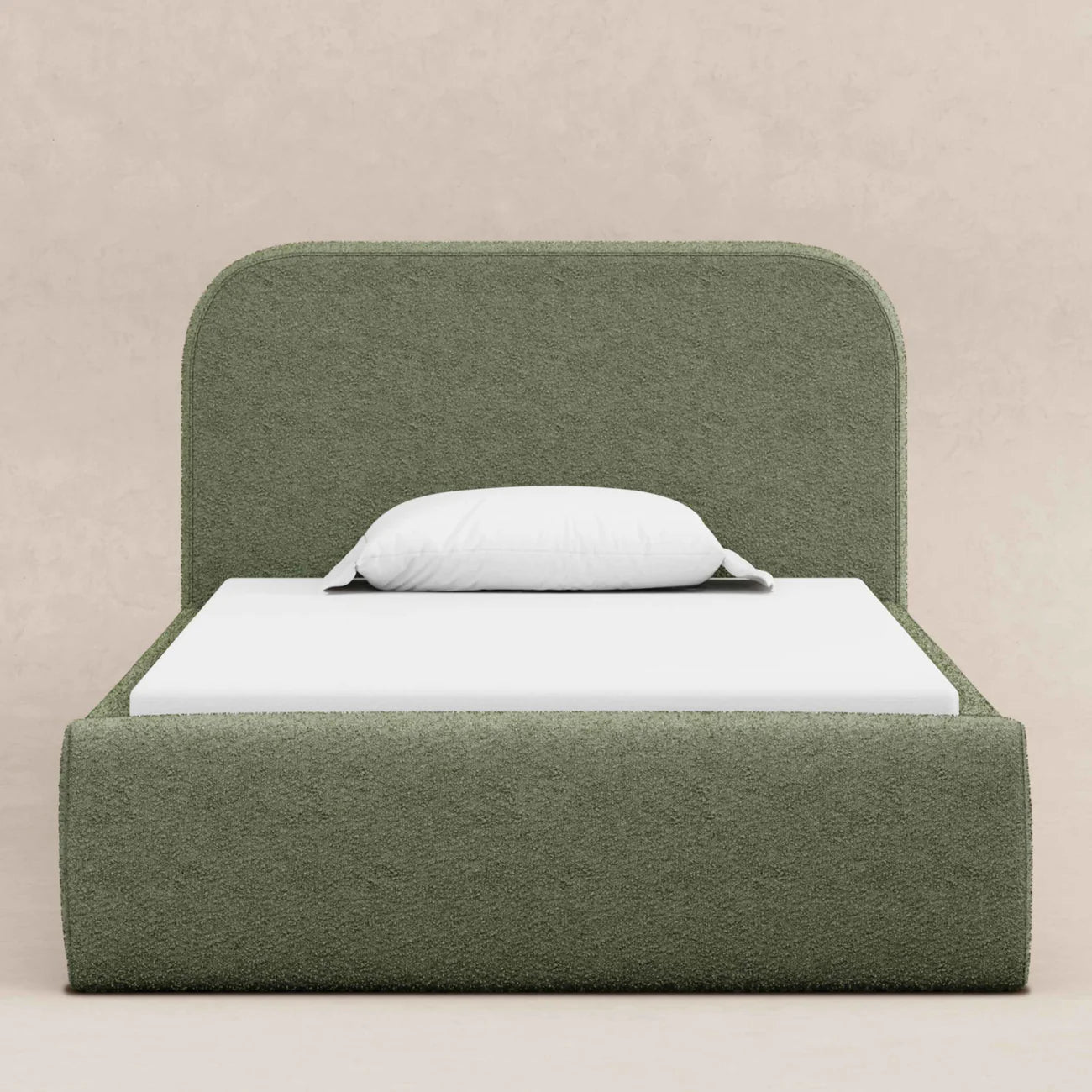 Snuggle Olive Boucle Kids Big Hydraulic Storage Bed
