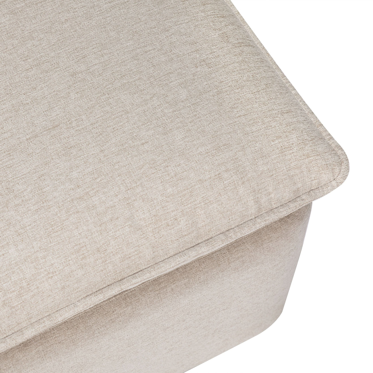 Warm Beige Cozy Keep Storage OttomanBoucle