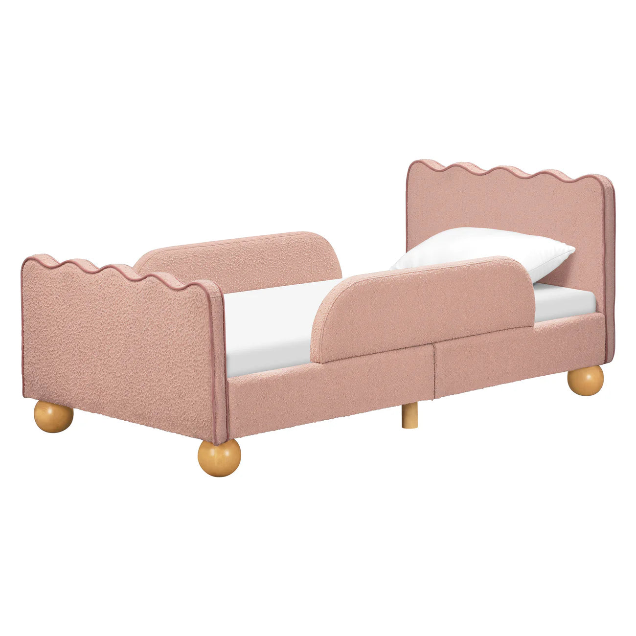 Princess Glow Pink Boucle Kids Big Hydraulic Storage Bed