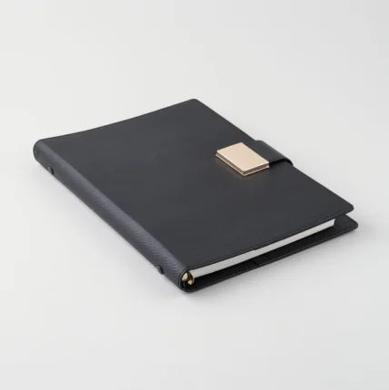 Leatherite Cover Notebook with Metal Clasp Closure