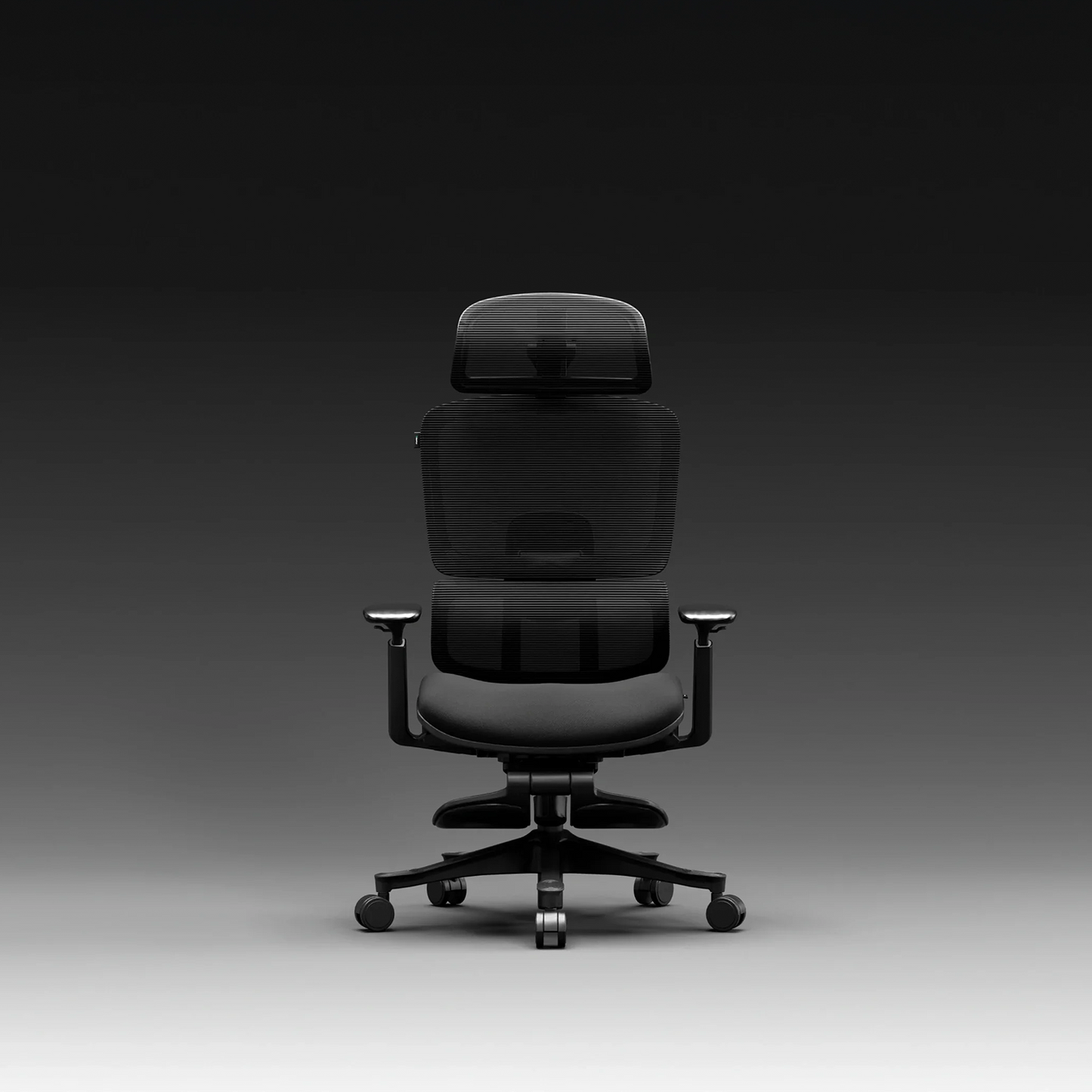 CrimsonMesh True Black Office Chair with Footrest
