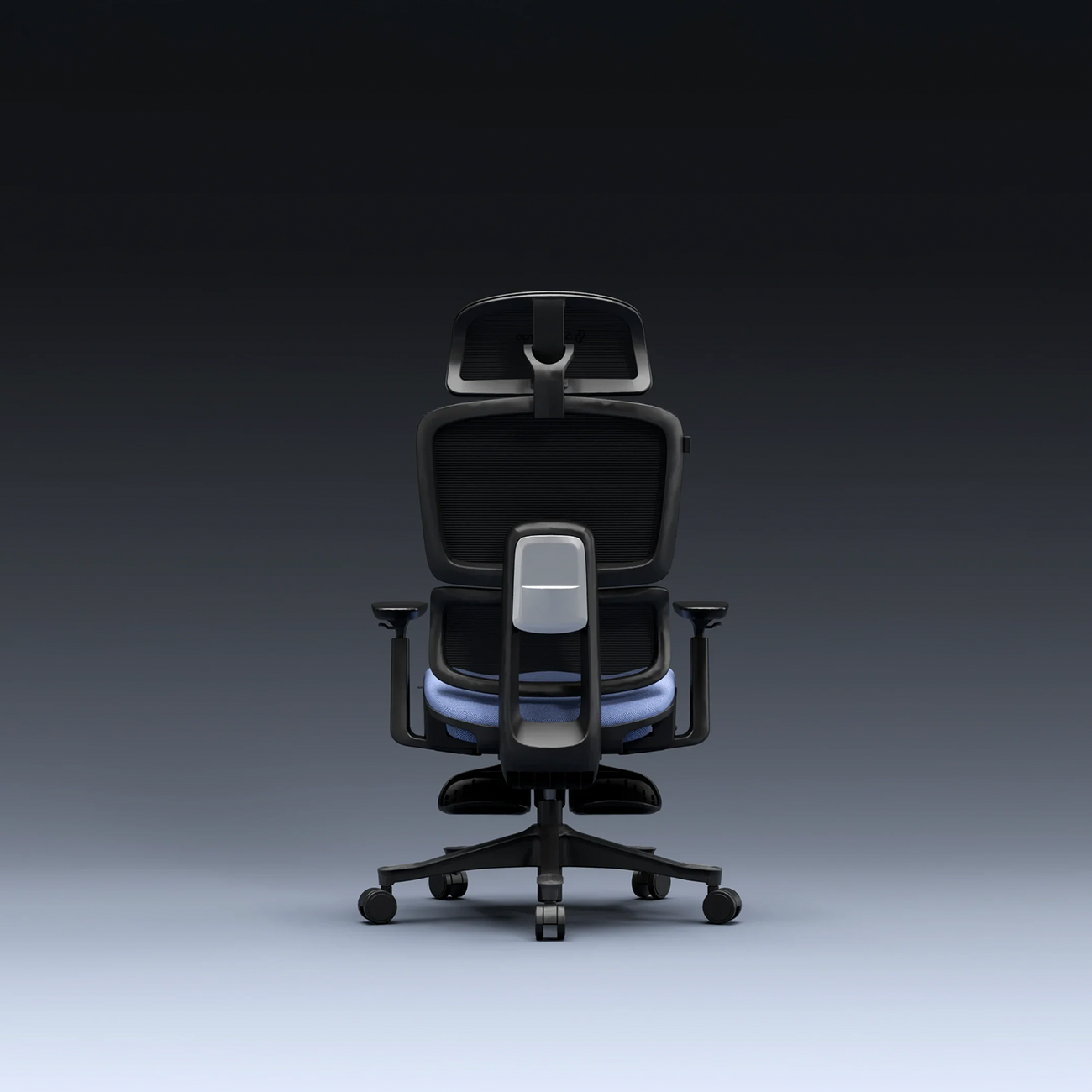 CrimsonMesh Periwinkle Blue Office Chair with Footrest
