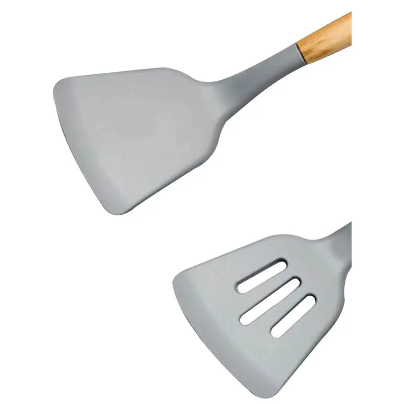 Grey Premium Silicon Utensil Set - Three Piece Set