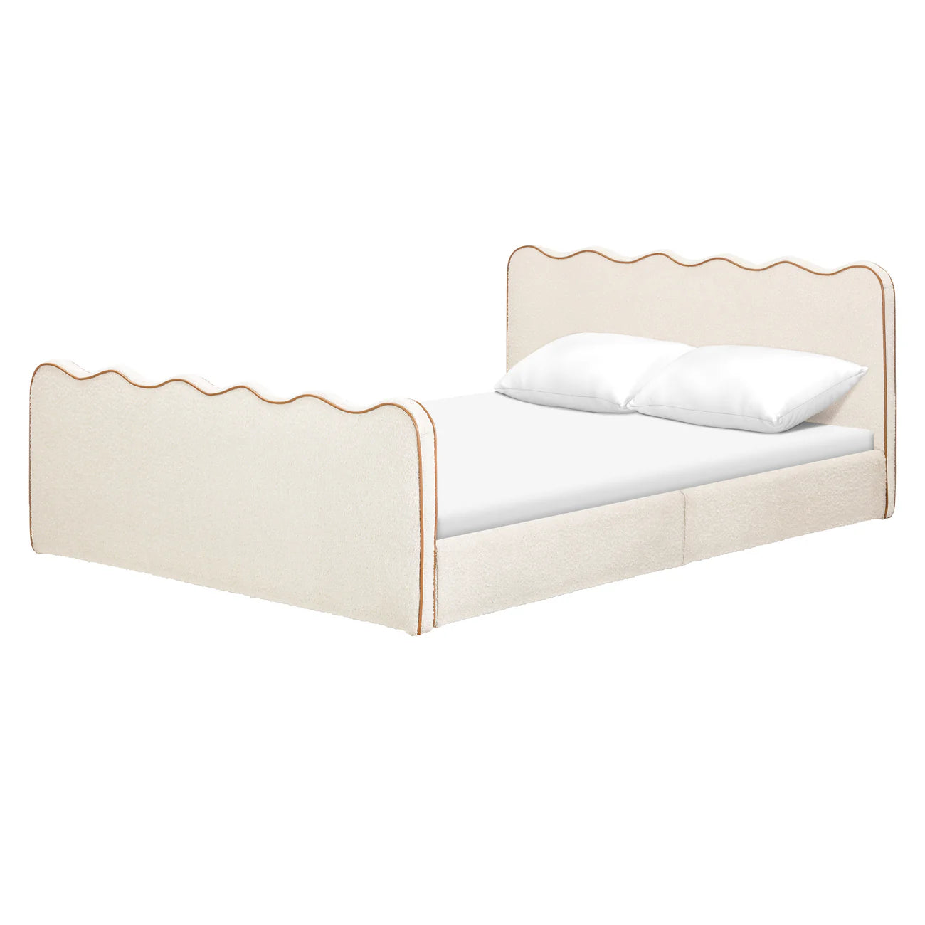 Princess Glow White Boucle Kids Big  Storage Bed