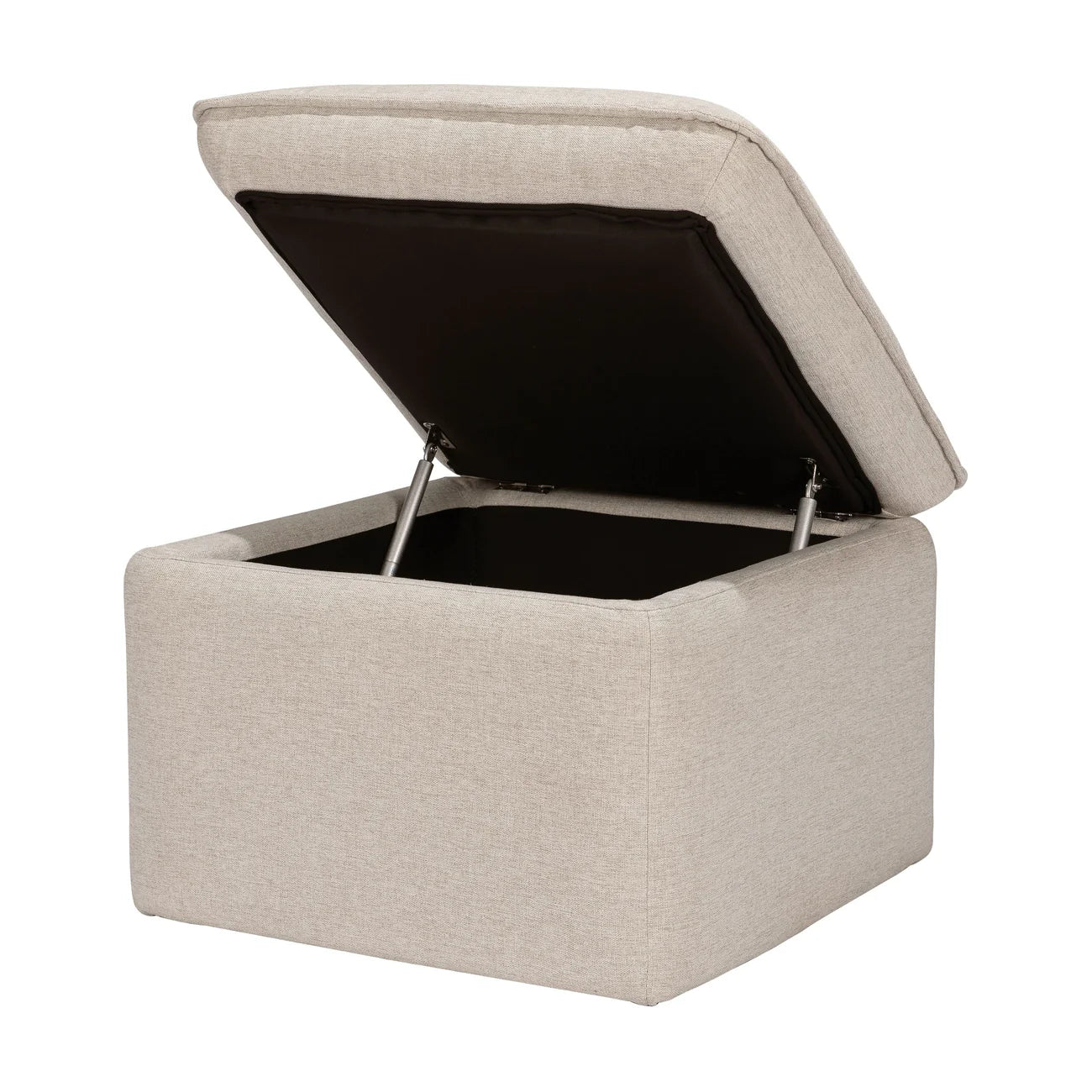 Warm Beige Cozy Keep Storage OttomanBoucle