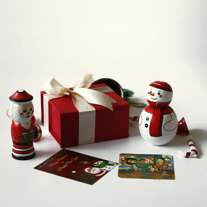 Premium Channapatna Christmas Gift Hamper with Handcrafted Wooden Toys