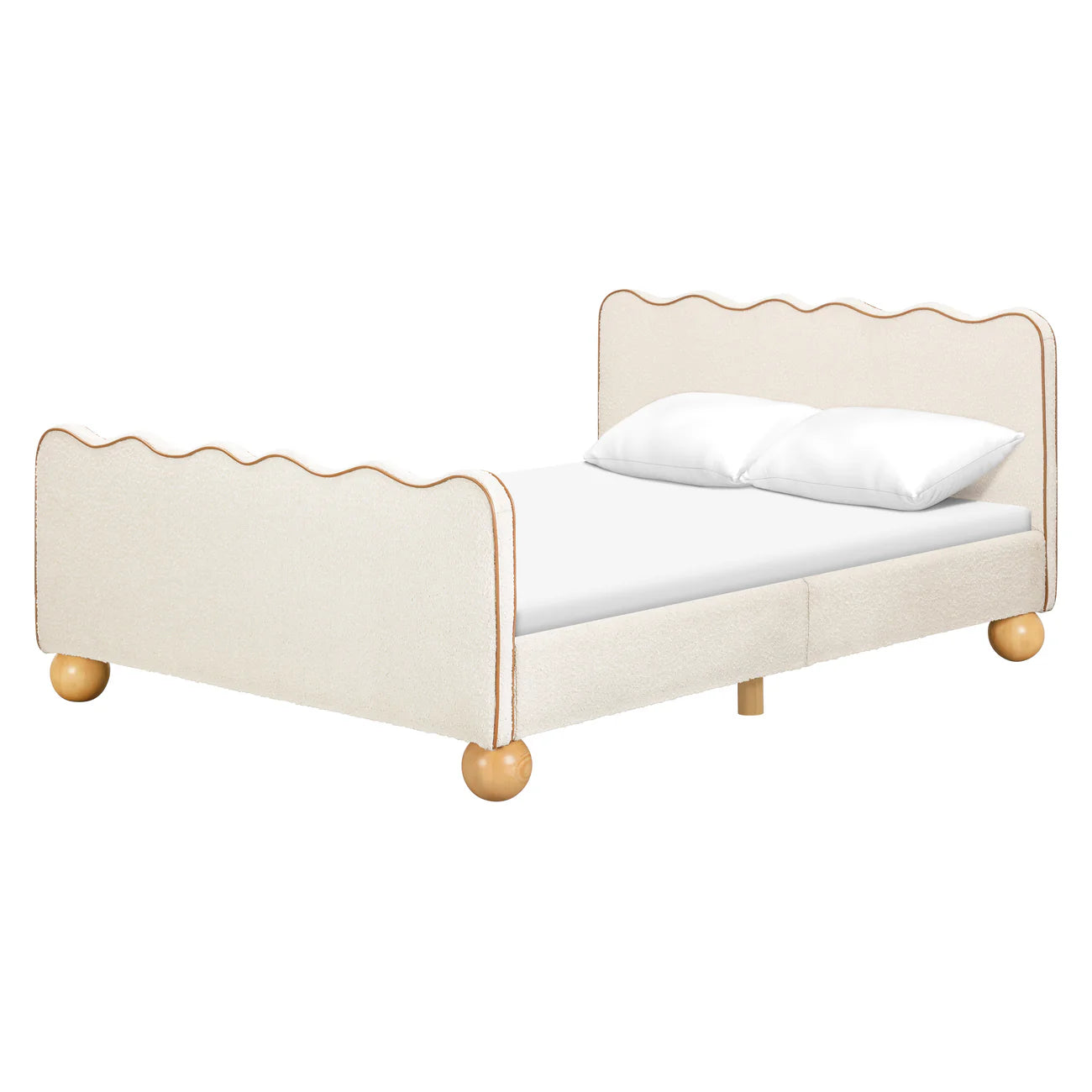 Princess Glow White Boucle Kids Big  Storage Bed