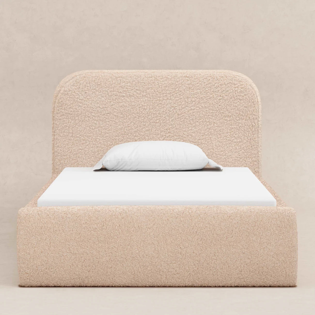 Snuggle Cream Boucle Kids Small Hydraulic Storage Bed