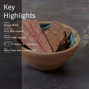 teak wood bowl set