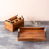 Cane Handle Spoon Stand & Tray