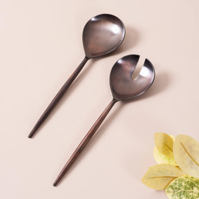 copper serving spoon