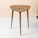 Gold Triangular Side Table  Copper Side Table for Living Room