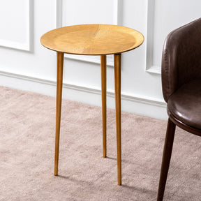 Aluminium gold Side Table