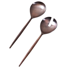 copper serving salad spoon