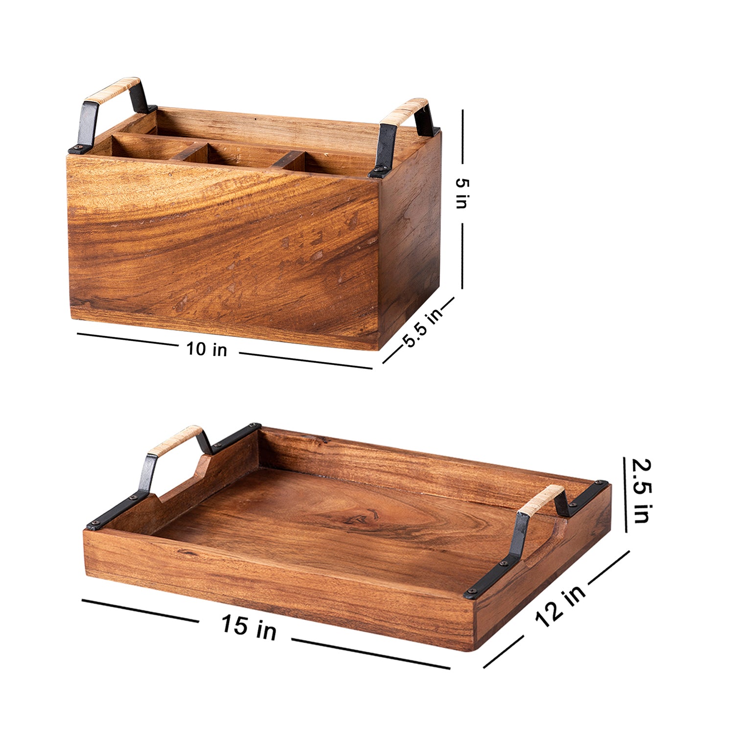 Cane Handle Spoon Stand & Tray