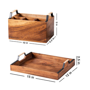 Cane Handle Spoon Stand & Tray