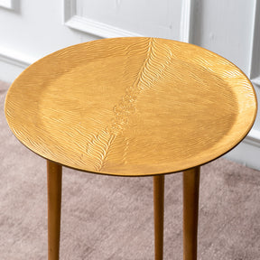 aluminium gold sofa side table
