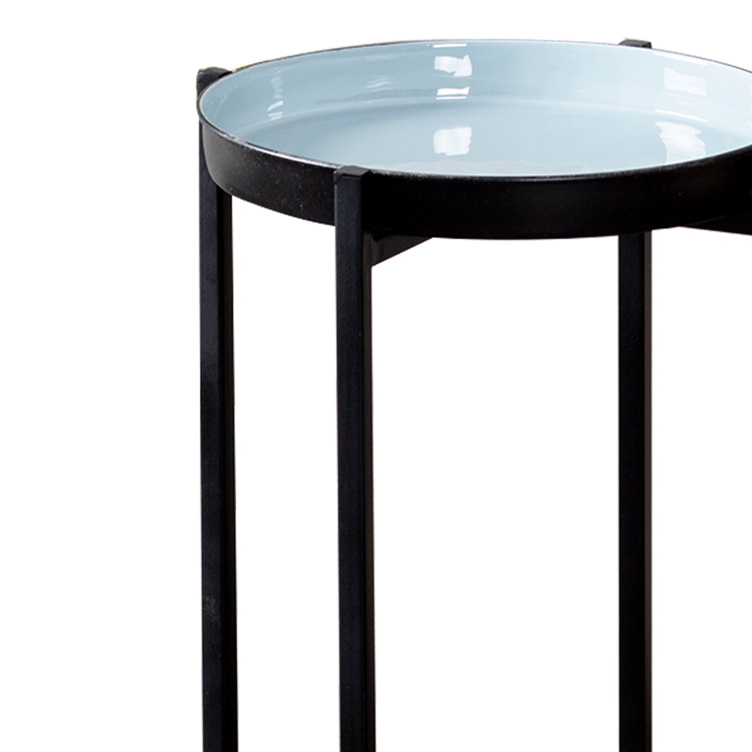 metallic glass side table for living room