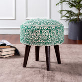 Green Printed Ottoman