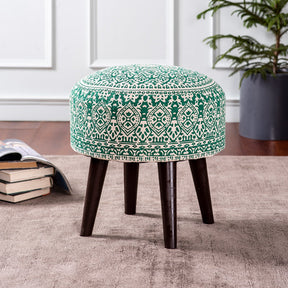 Green Printed Ottoman