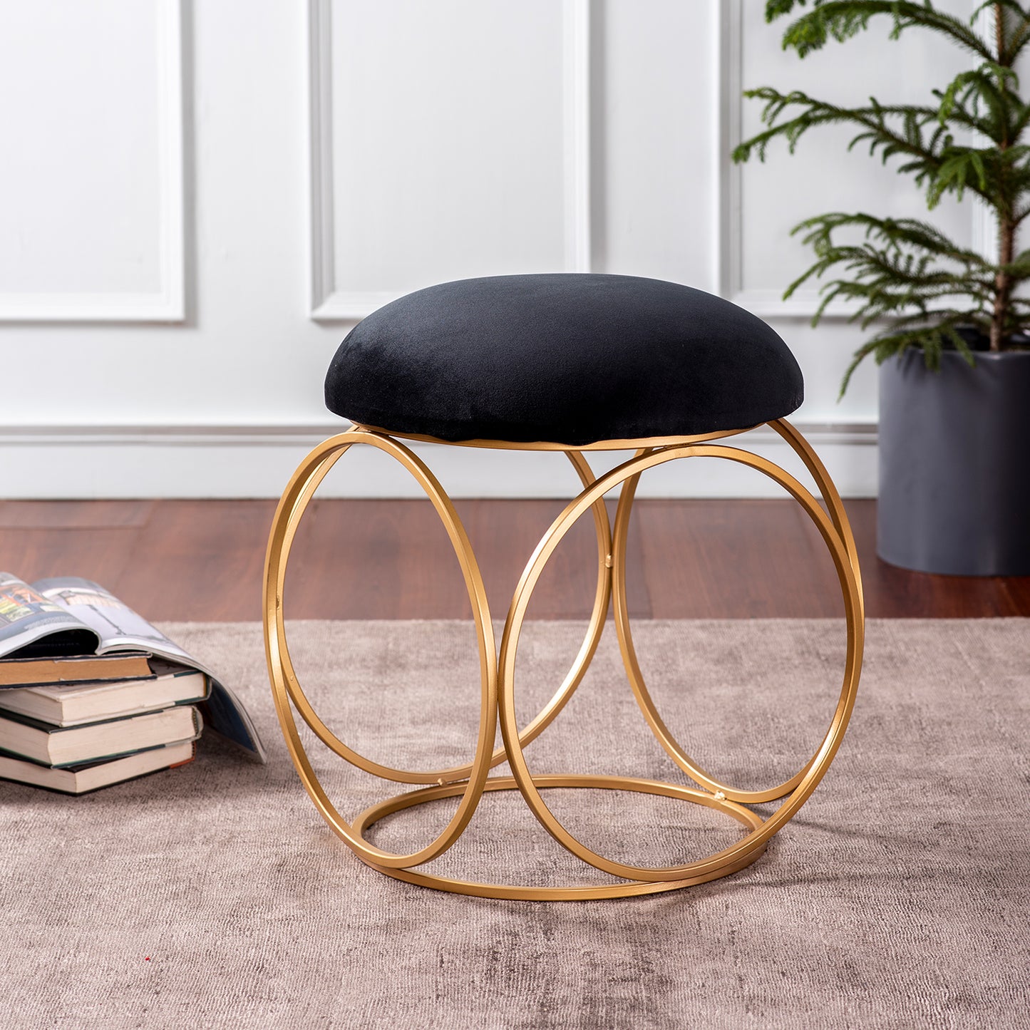 Black Metallic Stool Online In