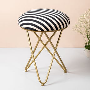 metallic cross leg ottoman for living room