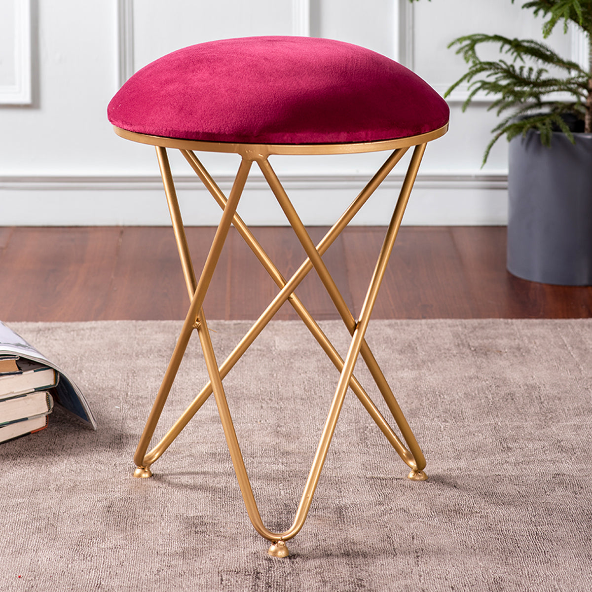 metallic ottoman