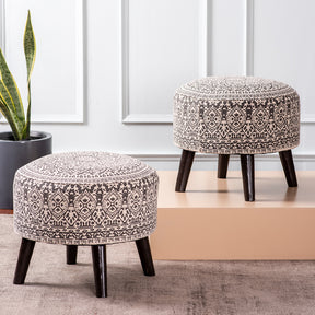 printed ottoman for living room