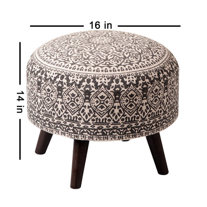round wooden stool