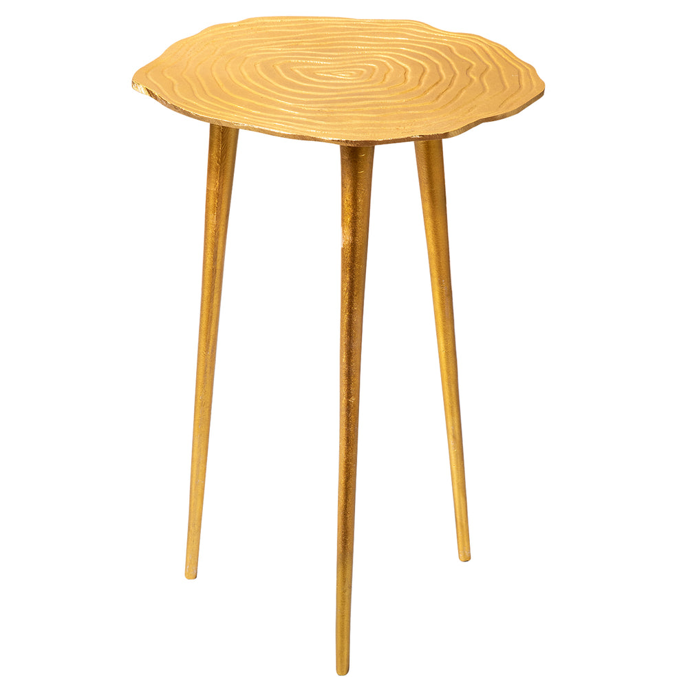 Gold Floral Aluminium Side Table for Living Room Buy Side Table Online