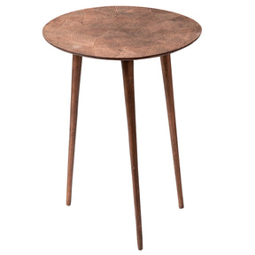 metallic side table
