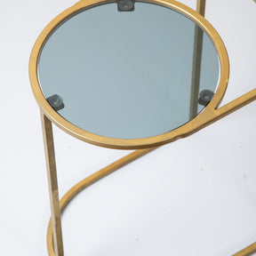 iron and glass side table