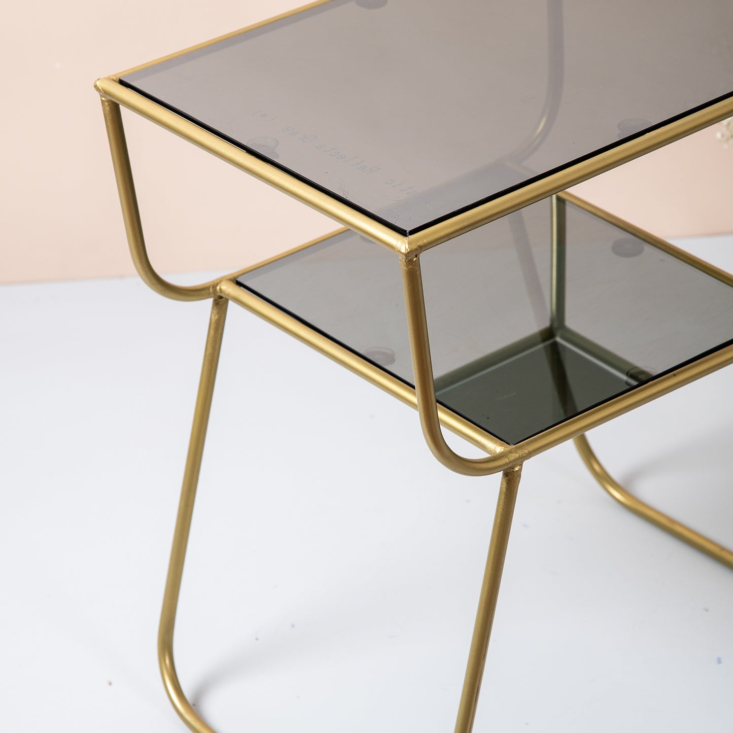 metallic side table