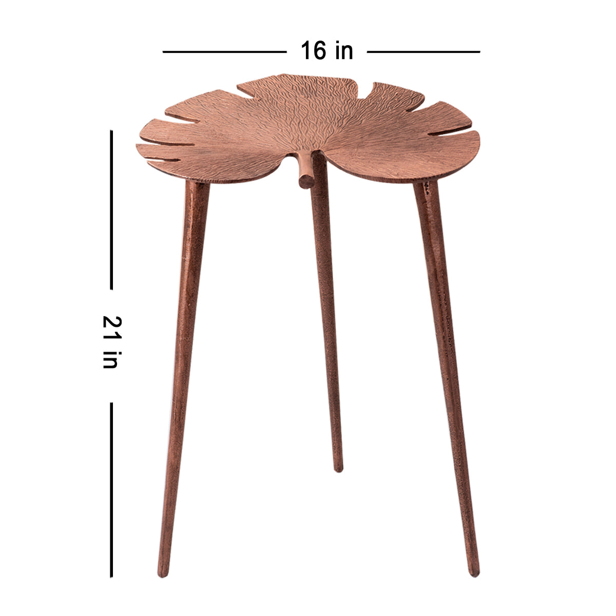 Buy Online Copper Side Table Sofa Side Table Leaf Copper Side Table