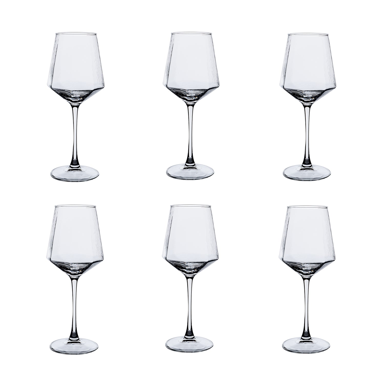Wine Glasses Set of 6 | Drinkware Glasses