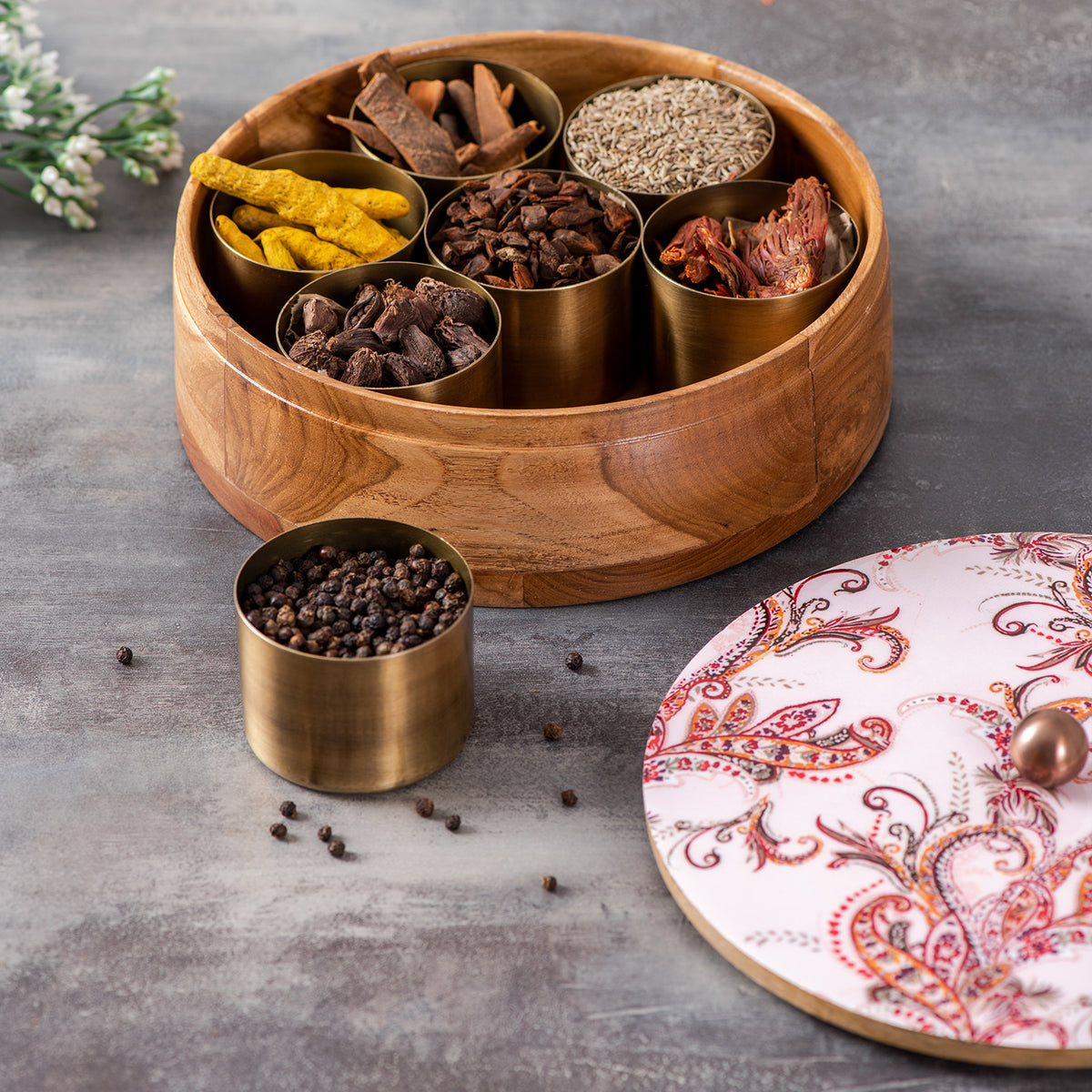 wooden masala box online