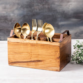 wooden cutlery holder