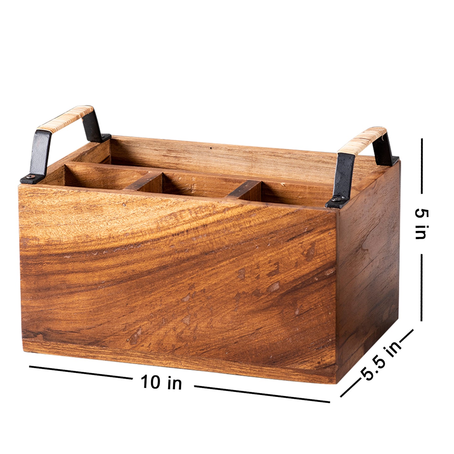 wooden cutlery holder