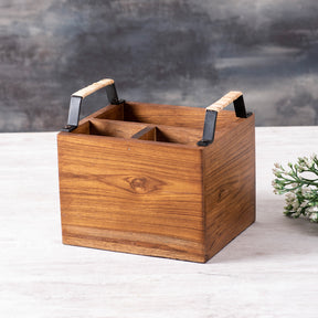 wooden cutlery holder