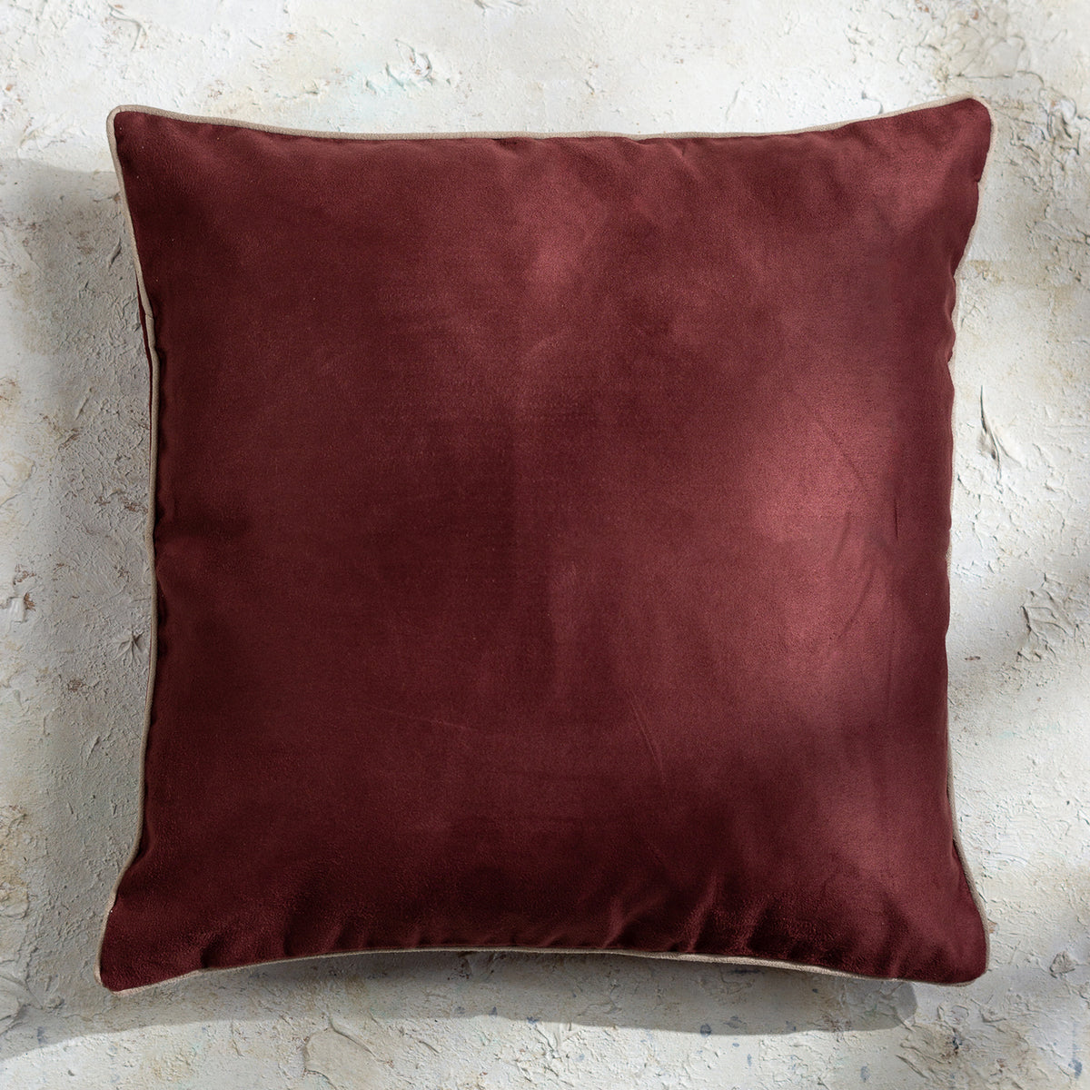 Buy Lush Velvet Cushion Cover Peach 16 X 16 Inches Set of 5 Online