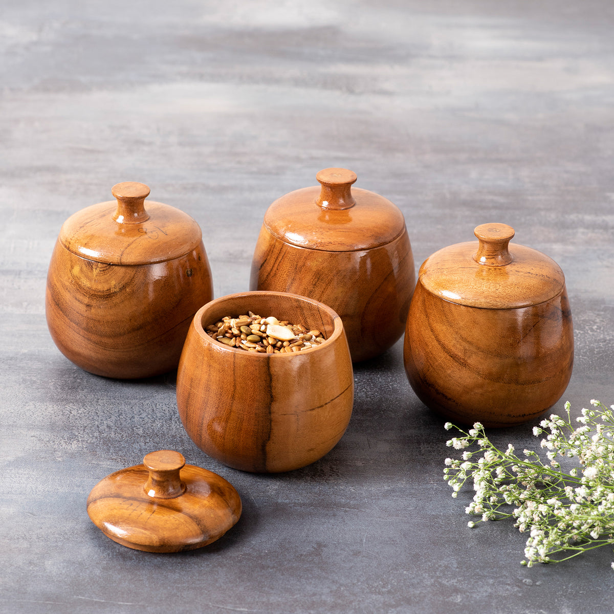 wooden jar