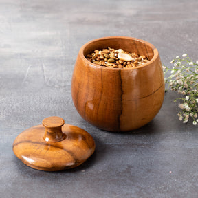 wooden jar